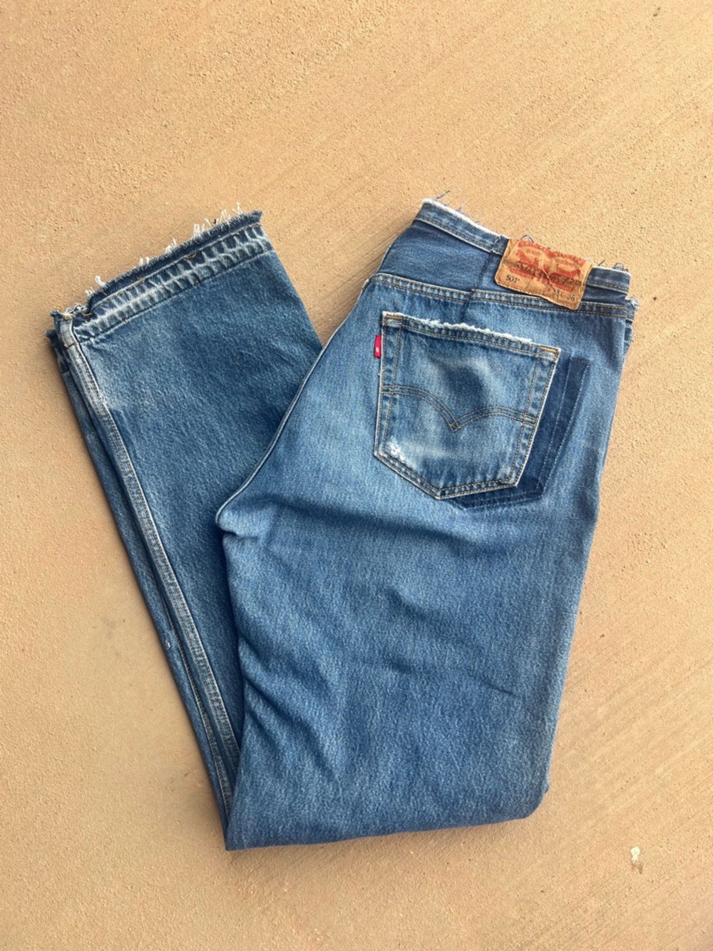 Levi's Distressed Light Blue Men's Straight Jeans